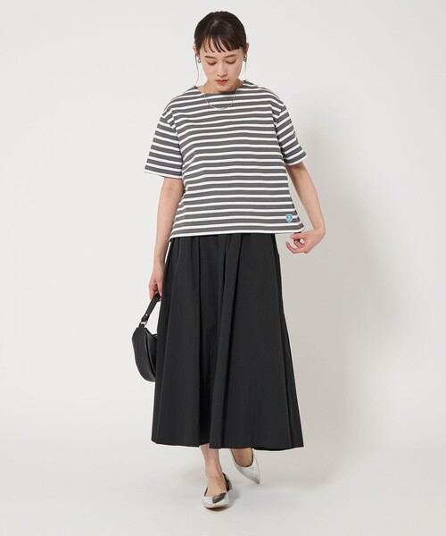 ORCIVAL(オーシバル)の「<ORCIVAL>クルーネック ショートスリーブ プルオーバー カットソー(Tシャツ/カットソー・レディース・ホワイト/ライトブルー/グレー・FREE)」の9枚目の写真