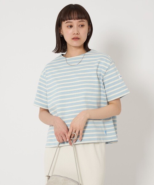 ORCIVAL(オーシバル)の「<ORCIVAL>クルーネック ショートスリーブ プルオーバー カットソー(Tシャツ/カットソー・レディース・ホワイト/ライトブルー/グレー・FREE)」の10枚目の写真