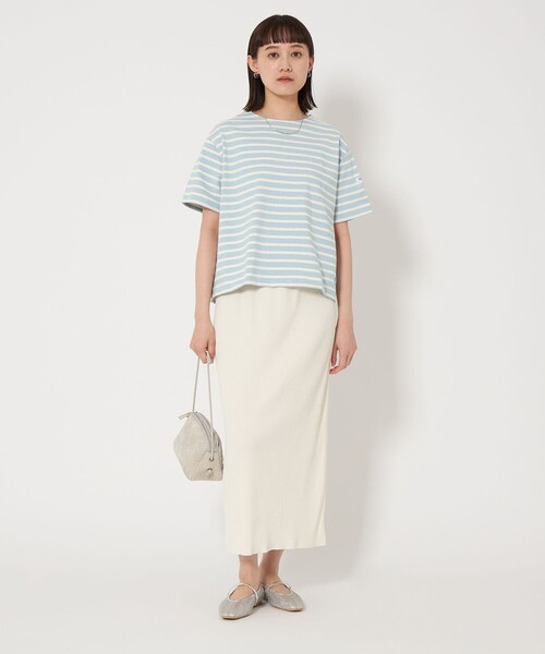 ORCIVAL(オーシバル)の「<ORCIVAL>クルーネック ショートスリーブ プルオーバー カットソー(Tシャツ/カットソー・レディース・ホワイト/ライトブルー/グレー・FREE)」の11枚目の写真