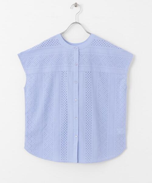 URBAN RESEARCH Sonny Label（アーバンリサーチサニーレーベル）の「『WEB限定』バンドカラーコットンレースシャツ（シャツ/ブラウス・レディース・ブルー系その他/ミント/ピンク/ブラック/アイボリー・FREE）」の20枚目の写真