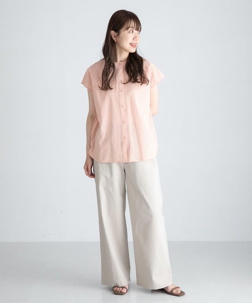 ブラウス シャツ 「WEB限定」バンドカラーコットンレースシャツ レディース URBAN RESEARCH Sonny Label ブラウス シャツ 「WEB限定」バンド