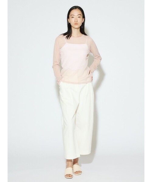 MIDIUMISOLID(ミディウミソリッド)の「MIDIUMISOLID for Ladies クロップドワイドパンツ(その他パンツ・レディース・ブラック/オフホワイト・36/38)」の6枚目の写真
