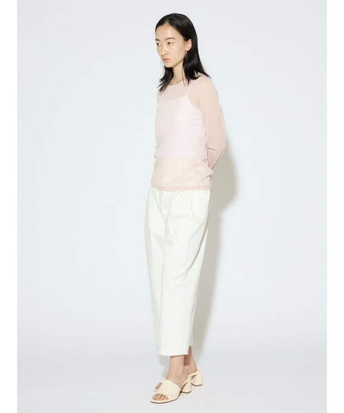 MIDIUMISOLID(ミディウミソリッド)の「MIDIUMISOLID for Ladies クロップドワイドパンツ(その他パンツ・レディース・ブラック/オフホワイト・36/38)」の7枚目の写真