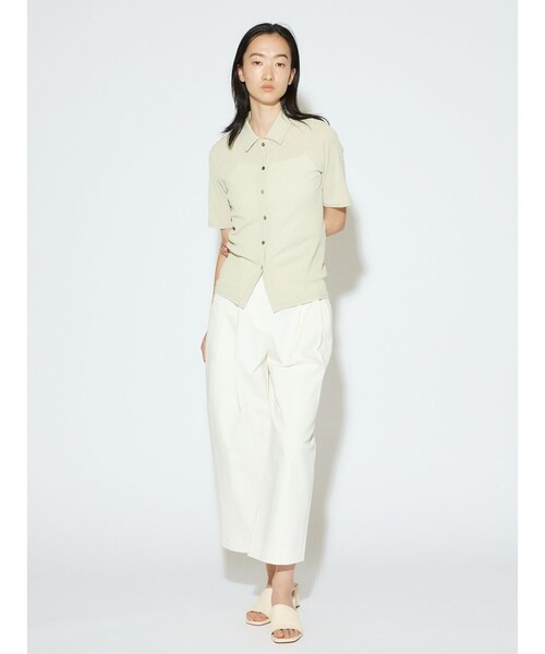 MIDIUMISOLID(ミディウミソリッド)の「MIDIUMISOLID for Ladies クロップドワイドパンツ(その他パンツ・レディース・ブラック/オフホワイト・36/38)」の16枚目の写真