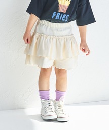 pairmanon（ペアマノン）の「ストレッチ素材 フリル スカッツ（スカート）」