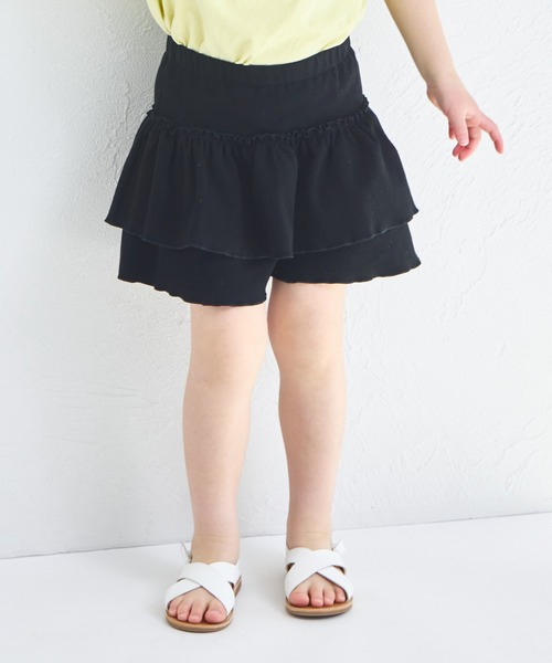 pairmanon（ペアマノン）の「ストレッチ素材 フリル スカッツ（スカート・キッズ・ブラック/アイボリー/ピンク/ベージュ/ドット・140/110/100/150/120/90/130）」の19枚目の写真