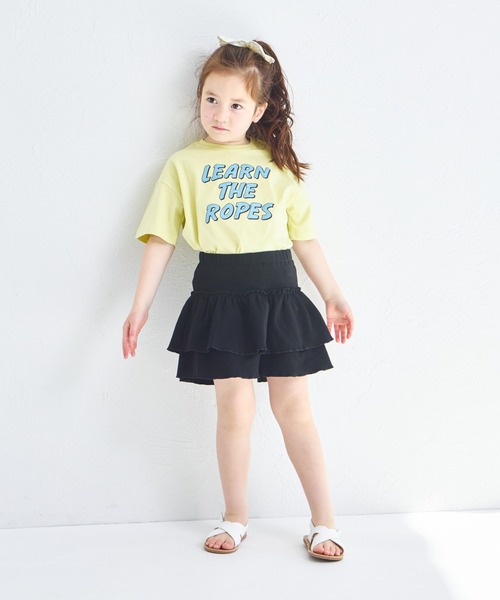 pairmanon（ペアマノン）の「ストレッチ素材 フリル スカッツ（スカート・キッズ・ブラック/アイボリー/ピンク/ベージュ/ドット・140/110/100/150/120/90/130）」の20枚目の写真