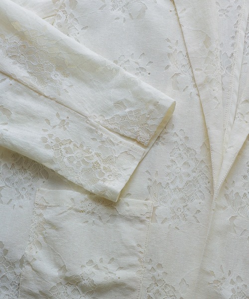 etoll.（エトル）の「フラワーレーステーラードジャケット（テーラードジャケット・レディース・アイボリー/ブラック・M）」の22枚目の写真