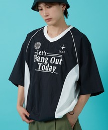 improves | ナイロン Vネック 半袖切替プルオーバー(Tシャツ/カットソー)