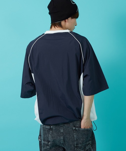 improves（インプローブス）の「ナイロン Vネック 半袖切替プルオーバー（Tシャツ/カットソー・メンズ・ホワイト/ネイビー/ブラック・MEDIUM/LARGE）」の17枚目の写真