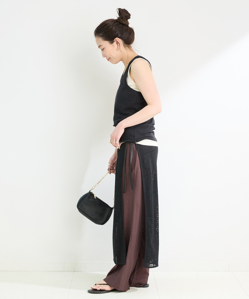 B.C STOCK(ベーセーストック)の「手洗い可 / レース巻きスカート(スカート・レディース・ホワイト/ブラック・FREE)」の9枚目の写真