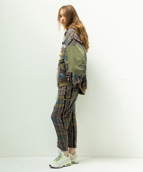 STOF(ストフ)の「FRINGE WOOL MIX HOODED BLOUSON(ブルゾン・メンズ・ブラック/ベージュ・S/M)」の6枚目の写真