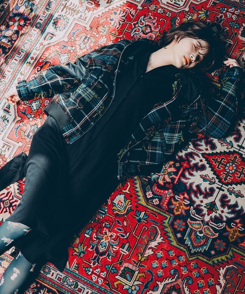 STOF(ストフ)の「FRINGE WOOL MIX HOODED BLOUSON(ブルゾン・メンズ・ブラック/ベージュ・S/M)」の14枚目の写真