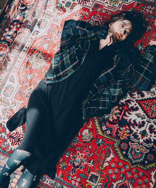 STOF(ストフ)の「FRINGE WOOL MIX HOODED BLOUSON(ブルゾン・メンズ・ブラック/ベージュ・S/M)」の15枚目の写真