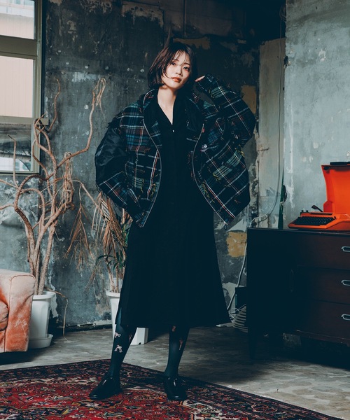 STOF(ストフ)の「FRINGE WOOL MIX HOODED BLOUSON(ブルゾン・メンズ・ブラック/ベージュ・S/M)」の16枚目の写真