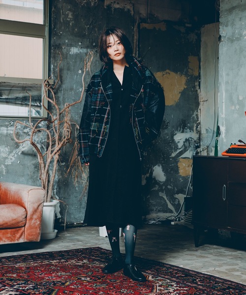 STOF(ストフ)の「FRINGE WOOL MIX HOODED BLOUSON(ブルゾン・メンズ・ブラック/ベージュ・S/M)」の17枚目の写真
