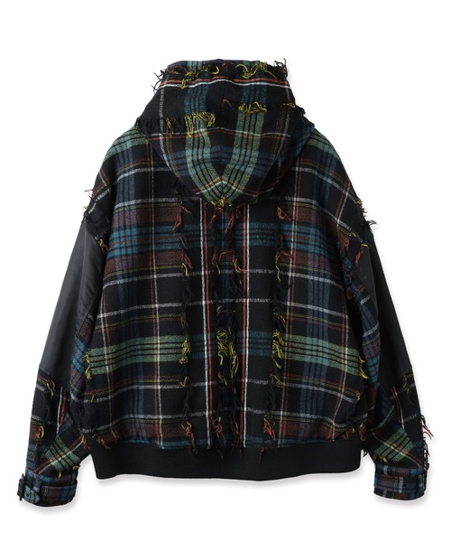 STOF(ストフ)の「FRINGE WOOL MIX HOODED BLOUSON(ブルゾン・メンズ・ブラック/ベージュ・S/M)」の20枚目の写真