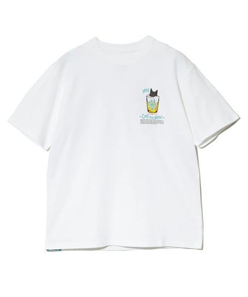go slow caravan(ゴースローキャラバン)の「RAY綿 猫と麦酒TEE~無限麦酒2~(Tシャツ/カットソー・メンズ・ホワイト/ブラック・X-LARGE/LARGE/MEDIUM/SMALL)」の8枚目の写真
