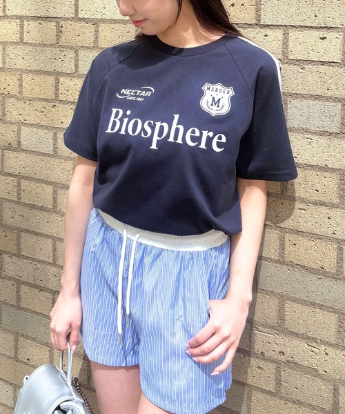 3.3 Field Trip (3.3フィールドトリップ)の「3.3 Field Trip/袖レーススポーティーT(Tシャツ/カットソー・レディース・ブラック/ネイビー/ホワイト・FREE)」の2枚目の写真