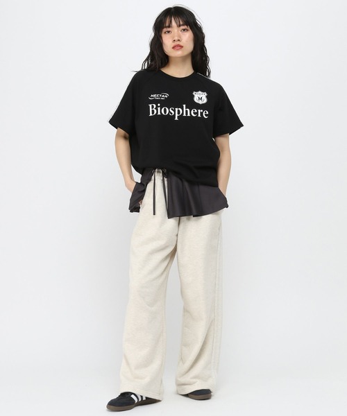 3.3 Field Trip (3.3フィールドトリップ)の「3.3 Field Trip/袖レーススポーティーT(Tシャツ/カットソー・レディース・ブラック/ネイビー/ホワイト・FREE)」の4枚目の写真