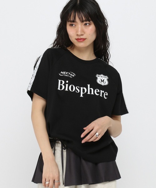 3.3 Field Trip (3.3フィールドトリップ)の「3.3 Field Trip/袖レーススポーティーT(Tシャツ/カットソー・レディース・ブラック/ネイビー/ホワイト・FREE)」の8枚目の写真
