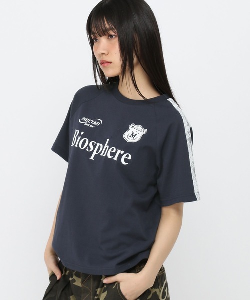 3.3 Field Trip (3.3フィールドトリップ)の「3.3 Field Trip/袖レーススポーティーT(Tシャツ/カットソー・レディース・ブラック/ネイビー/ホワイト・FREE)」の18枚目の写真