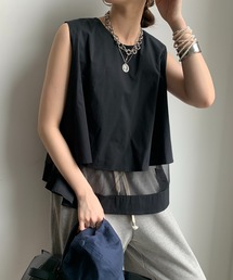 【WEB限定】 切替タンクブラウス