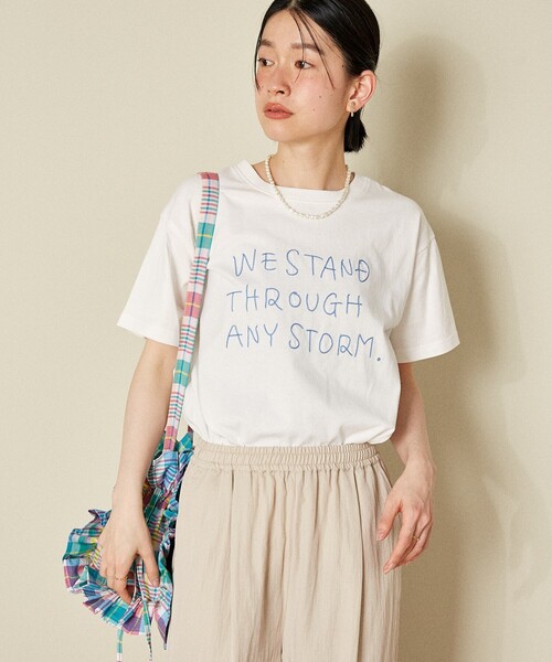 FREAK'S STORE(フリークスストア)の「チェーンステッチロゴTシャツ(Tシャツ/カットソー・レディース・オフホワイト/ブラック/レモンイエロー・フリ-)」の10枚目の写真