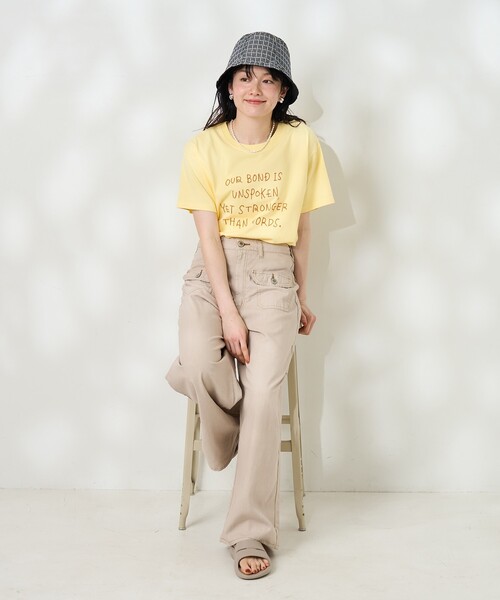 FREAK'S STORE(フリークスストア)の「チェーンステッチロゴTシャツ(Tシャツ/カットソー・レディース・オフホワイト/ブラック/レモンイエロー・フリ-)」の14枚目の写真