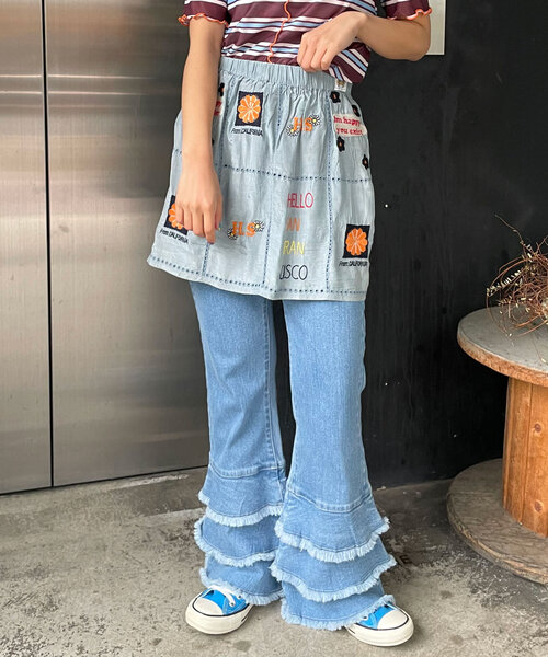 HELLO.SANFRANCISCO(ハローサンフランシスコ)の「【HELLO.SANFRANCISCO/ハローサンフランシスコ】indiaオリジナル刺繡巻きスカート(スカート・レディース・サックスブルー/ホワイト・ONE SIZE)」の15枚目の写真