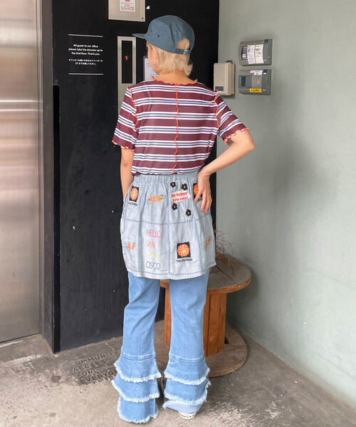 HELLO.SANFRANCISCO(ハローサンフランシスコ)の「【HELLO.SANFRANCISCO/ハローサンフランシスコ】indiaオリジナル刺繡巻きスカート(スカート・レディース・サックスブルー/ホワイト・ONE SIZE)」の19枚目の写真