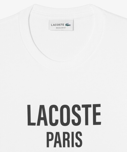 LACOSTE（ラコステ）の「タイポグラフィTシャツ（Tシャツ/カットソー・メンズ・ホワイト・2/3/4/5）」の2枚目の写真