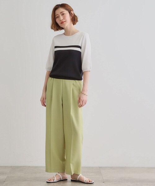 grove（グローブ）の「◆【洗える・シワになりにくい】麻調センタープレスワイドパンツ（その他パンツ・レディース・ライトグレー/スモーキーグリーン系/ブラウン系/ブラック・03/02/01/04/05）」の20枚目の写真