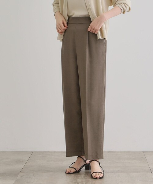 grove（グローブ）の「◆【洗える・シワになりにくい】麻調センタープレスワイドパンツ（その他パンツ・レディース・ライトグレー/スモーキーグリーン系/ブラウン系/ブラック・03/02/01/04/05）」の16枚目の写真