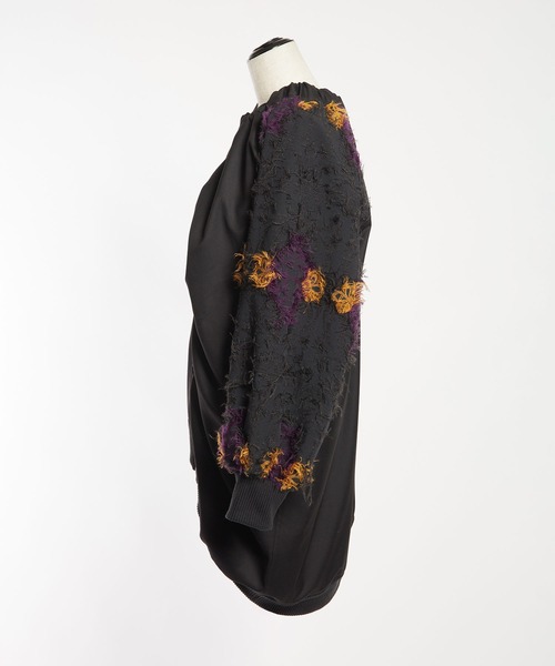 gomme（ゴム）の「ダマスクJQ　ギャザーブルゾン（ブルゾン・レディース・ブラック/グレー・MEDIUM）」の8枚目の写真