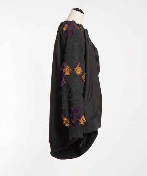 gomme（ゴム）の「ダマスクJQ　ギャザーブルゾン（ブルゾン・レディース・ブラック/グレー・MEDIUM）」の10枚目の写真