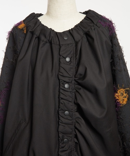 gomme（ゴム）の「ダマスクJQ　ギャザーブルゾン（ブルゾン・レディース・ブラック/グレー・MEDIUM）」の11枚目の写真