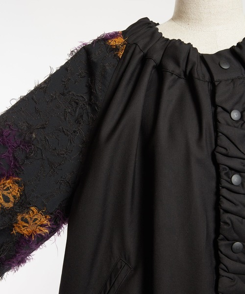 gomme（ゴム）の「ダマスクJQ　ギャザーブルゾン（ブルゾン・レディース・ブラック/グレー・MEDIUM）」の17枚目の写真