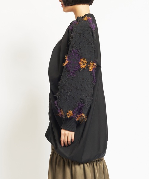 gomme（ゴム）の「ダマスクJQ　ギャザーブルゾン（ブルゾン・レディース・ブラック/グレー・MEDIUM）」の22枚目の写真