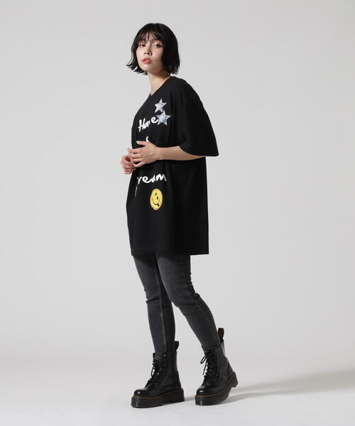 STUD MUFFIN（スタッドマフィン）の「STUD MUFFIN/スタッドマフィン/＄tar3 Smile SS TEE（Tシャツ/カットソー・メンズ・ブラック/ホワイト・2/3/4）」の5枚目の写真