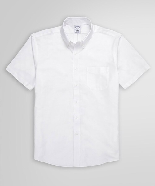 BROOKS BROTHERS(ブルックスブラザーズ)の「ストレッチオックスフォード ショートスリーブドレスシャツ Regular Fit(ビジネスシャツ・メンズ・ホワイト・17/16/15.5/14.5/17.5/16.5/15 )」の3枚目の写真