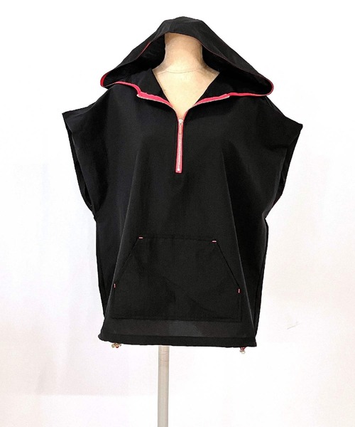 Q（キュー）の「アノラックフーディードロストプルオーバー（パーカー・レディース・ブラック/オリーブ・MEDIUM）」の22枚目の写真