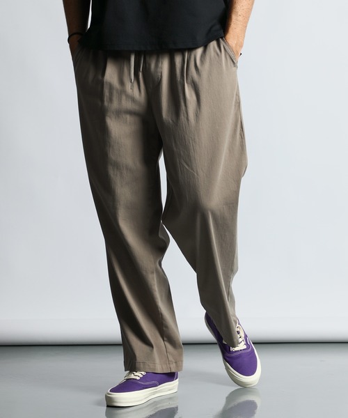  PIEさま専用 超伸縮 麻混「ガムストレッチ」製品染めイージーバギーパンツ