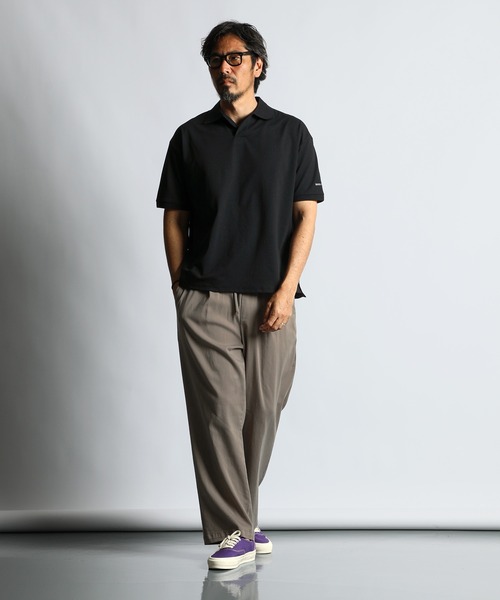 セール】「GUM STRETCH LINEN」EASY BAGGY PANTS：超伸縮 麻混