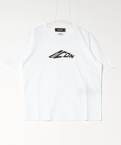 DSQUARED2(ディースクエアード)の「Easy Fit Tee/0252(Tシャツ/カットソー・レディース・ホワイト/ブラック・XS/S/M)」の1枚目の写真
