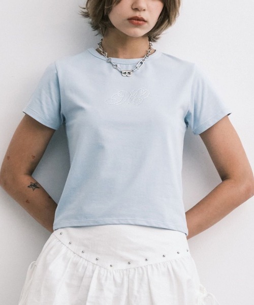 Midnight Move(ミッドナイトムーブ)の「Midnight Move/ANGEL T(Tシャツ/カットソー・レディース・ホワイト/ブラック/ライトブルー・FREE)」の3枚目の写真