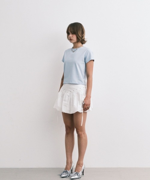 Midnight Move(ミッドナイトムーブ)の「Midnight Move/ANGEL T(Tシャツ/カットソー・レディース・ホワイト/ブラック/ライトブルー・FREE)」の6枚目の写真