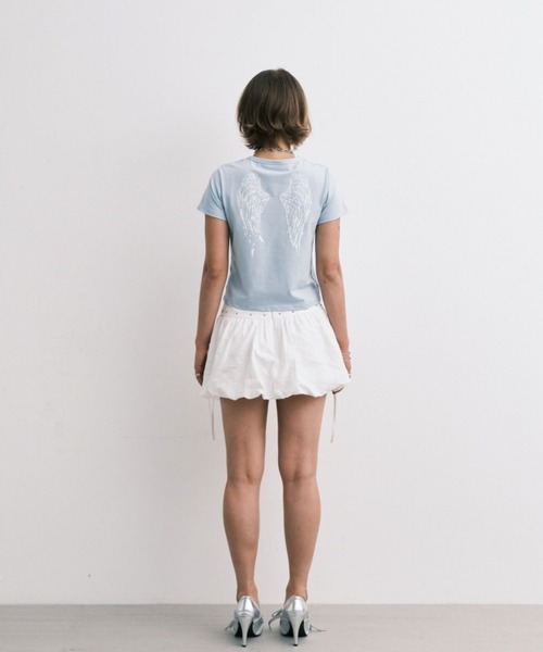 Midnight Move(ミッドナイトムーブ)の「Midnight Move/ANGEL T(Tシャツ/カットソー・レディース・ホワイト/ブラック/ライトブルー・FREE)」の7枚目の写真