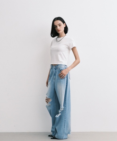 Midnight Move(ミッドナイトムーブ)の「Midnight Move/ANGEL T(Tシャツ/カットソー・レディース・ホワイト/ブラック/ライトブルー・FREE)」の16枚目の写真