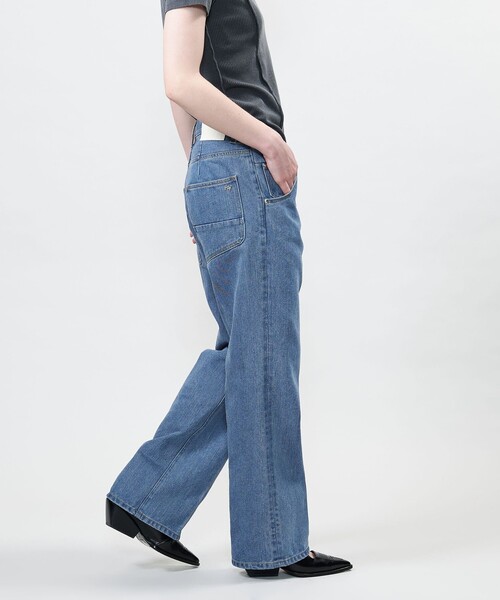 ASTRAET(アストラット)の「<ASTRAET>クリース デニムパンツ UNISEX(デニムパンツ・レディース・ライトブルー・0/1/00)」の7枚目の写真